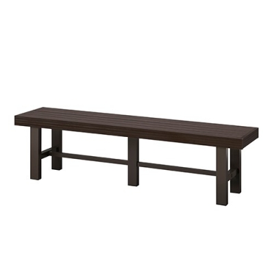 Aluminum Wooden Bench brown