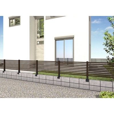 Be-Wood Fence Slim Border Brown Wood