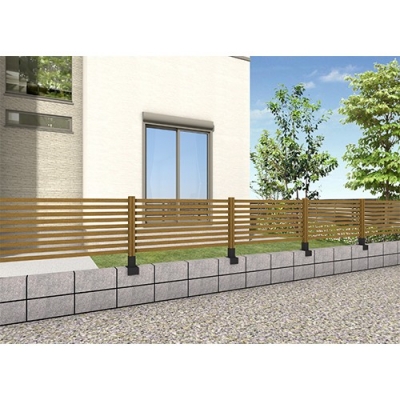 Be-Wood Fence Slim Border Natural Wood