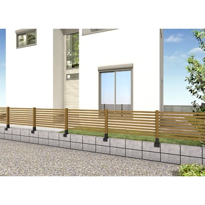 Be-Wood Fence Slim Border Natural Wood