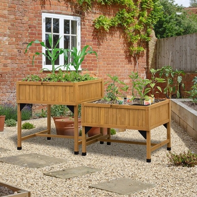 Raised Bed Planter Square Natural